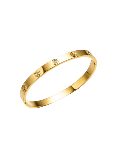 Sleek Zirconia Accent Bangle Bracelet