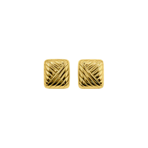 CUSHION EARRINGS GOLD