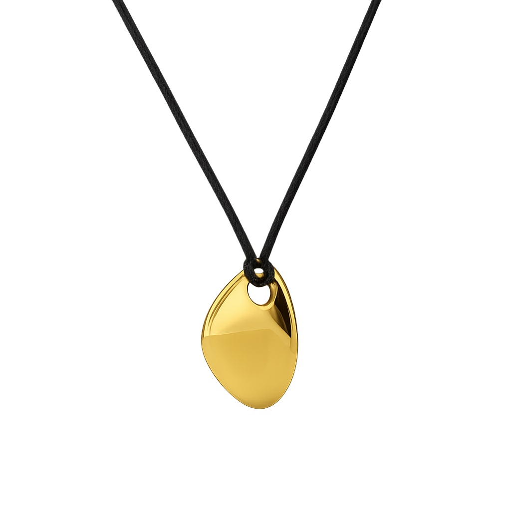 CORD PENDANT NECKLACE - GOLD