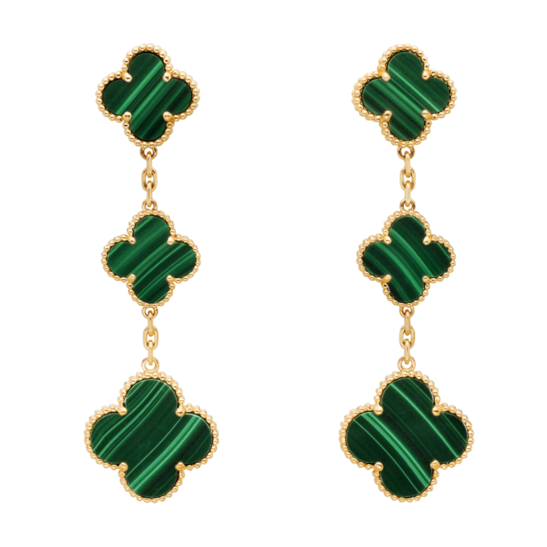 CLOVER EARRINGS GREEN