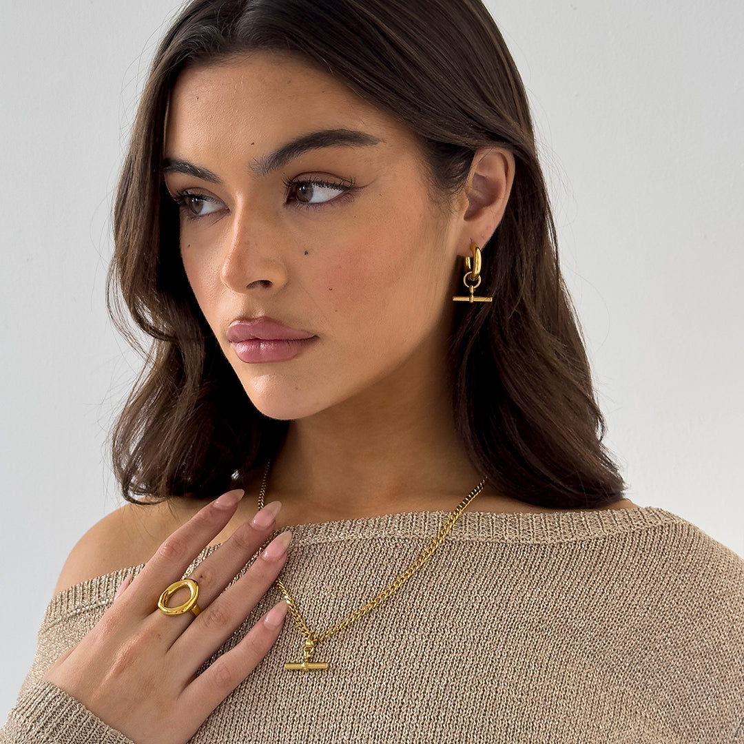 T-BAR NECKLACE GOLD