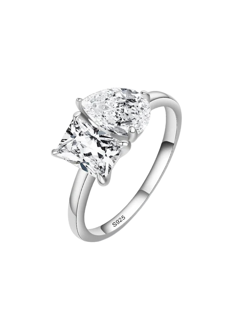 Darleen Twin Zirconia Band Ring
