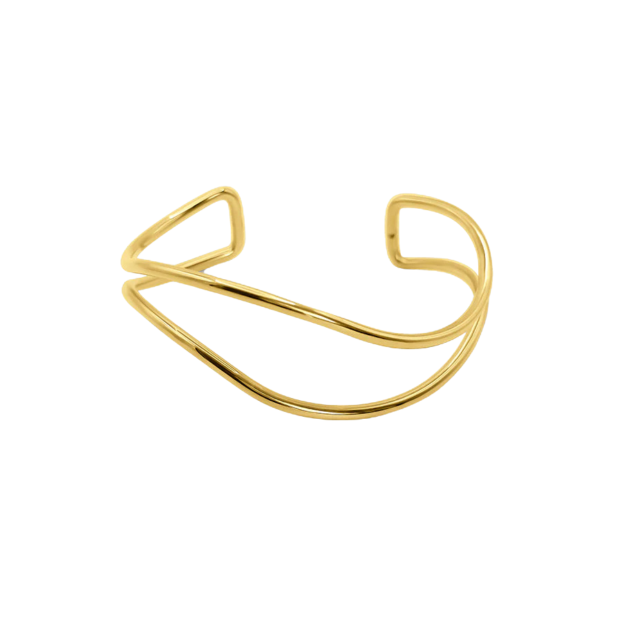 18K GOLD ADJUSTABLE WAVE BRACELET