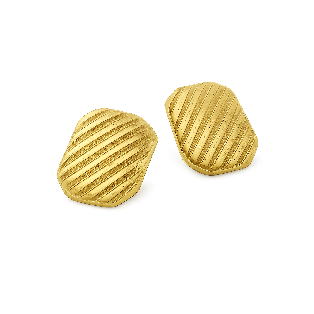 RIBBED EARRINGS GOLD