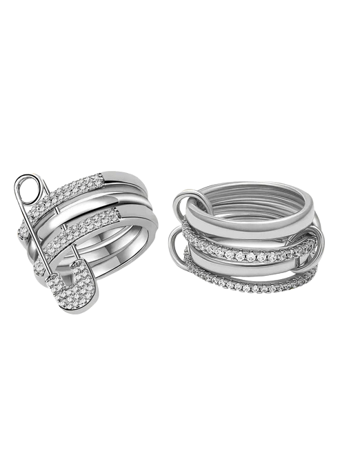 Iconic Ring Bundle Silver