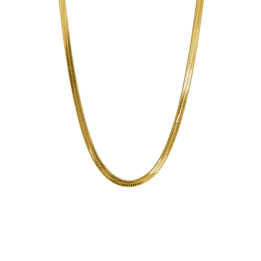 GOLD TEXTURED NECKLACE 50MM