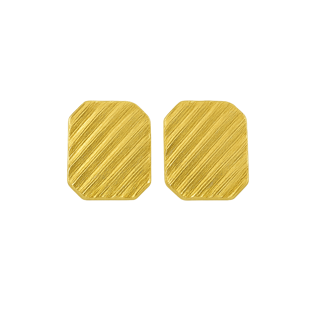 RIBBED EARRINGS GOLD