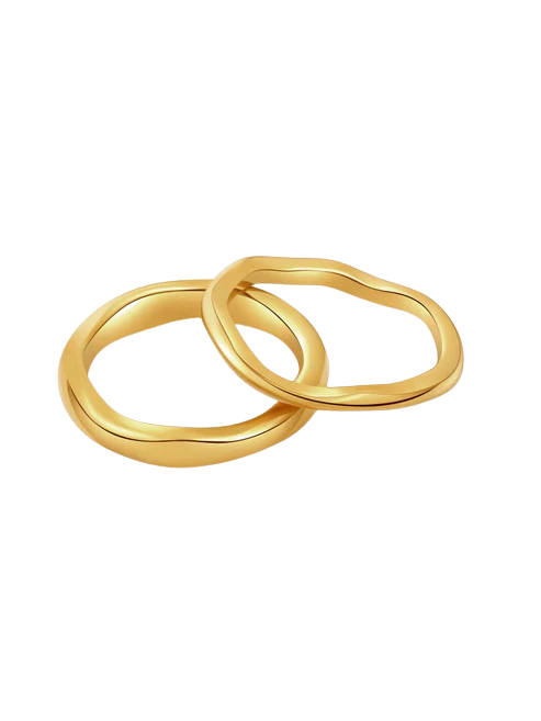 Cynthia Minimal Curve Two Ring Set