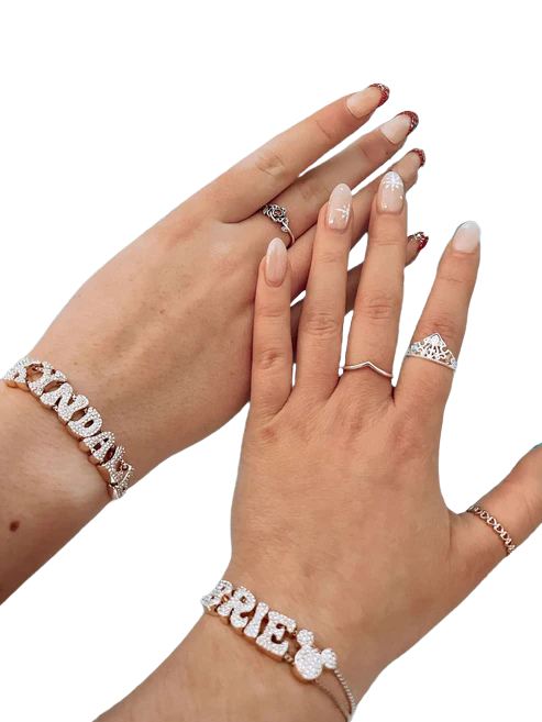Customizable Bubble Letter Bracelet
