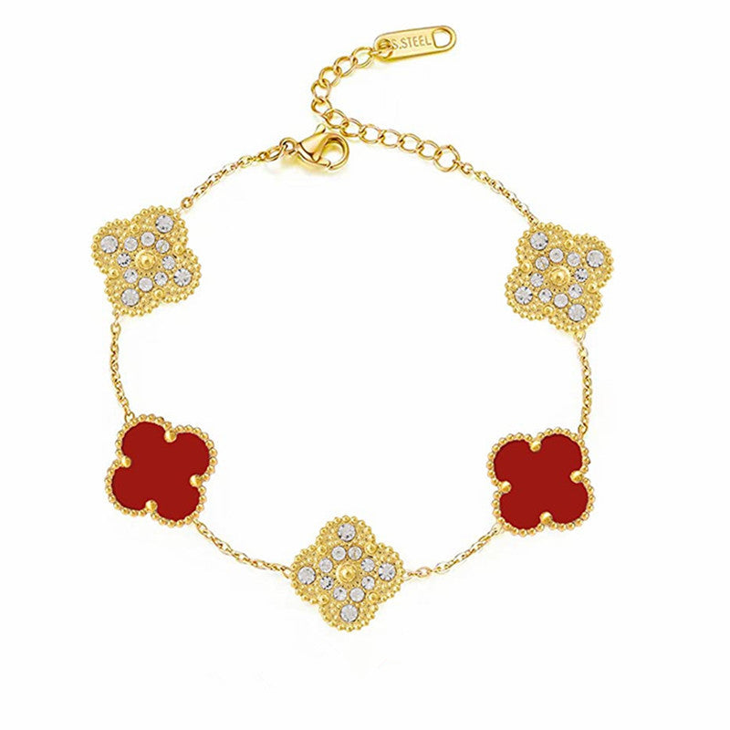 DELUXE CLOVER BRACELET – RED