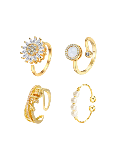 Eliz Anxiety Spinner Ring Set