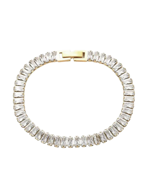 Baguette Cut Zirconia Tennis Bracelet