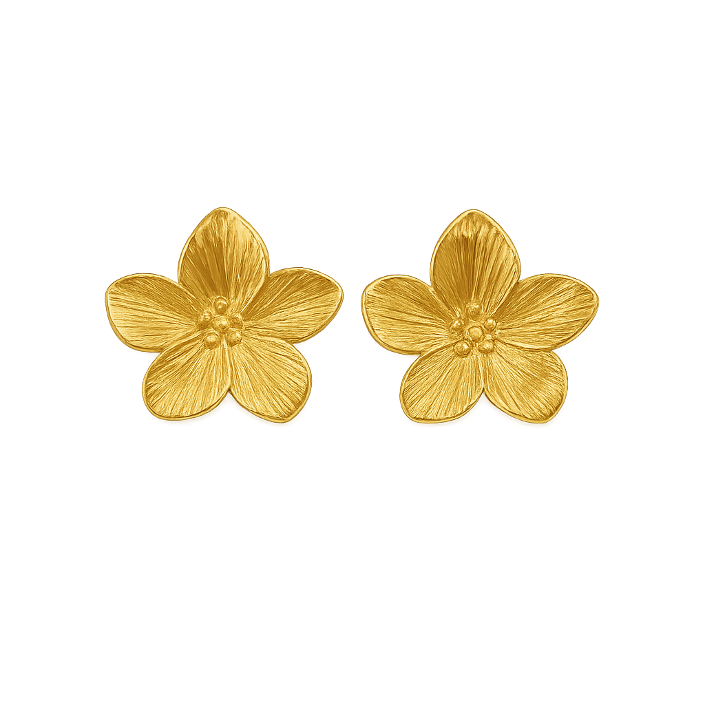 FLOWER EARRINGS GOLD