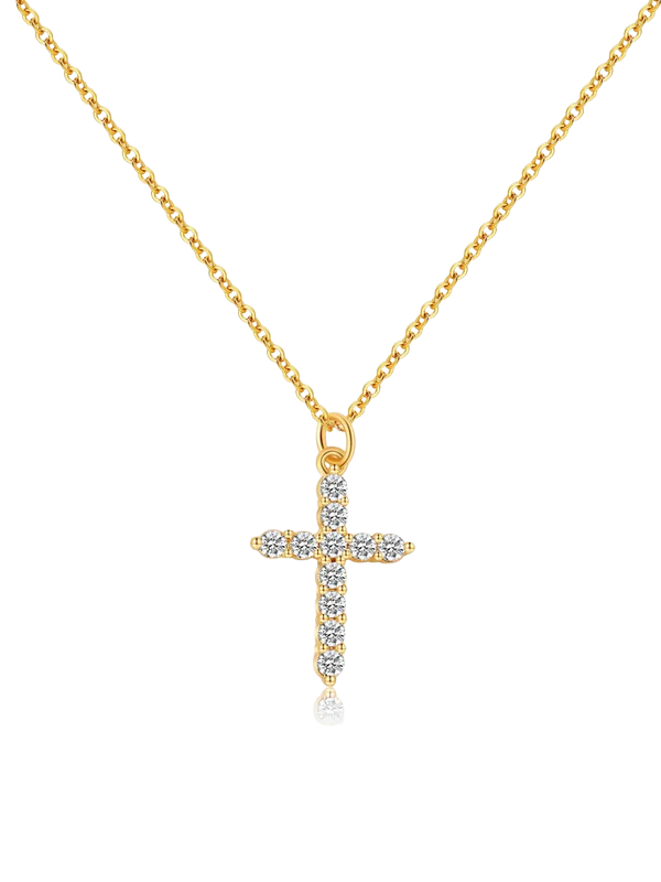 Ariadne Zirconia Cross Pendant Necklace