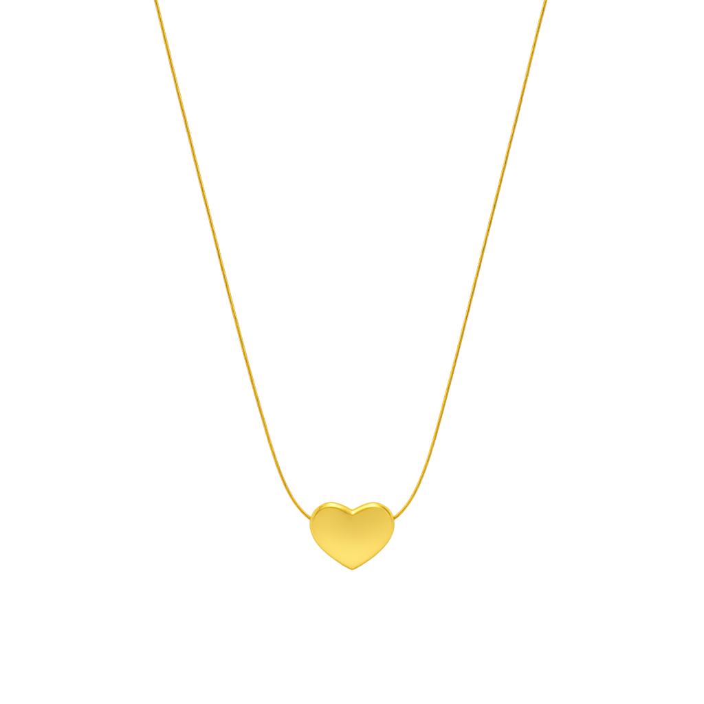 Mini Heart Pendant Necklace - Gold