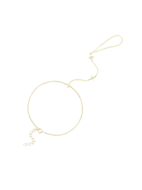 Cora Flower Rhinestone Handchain