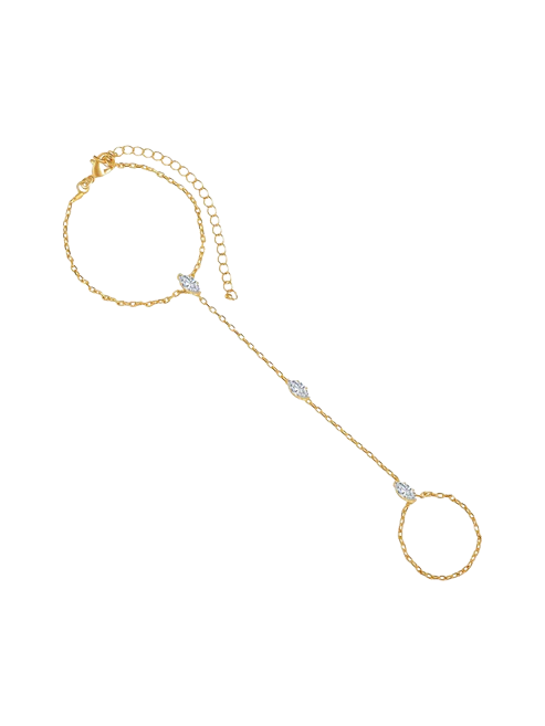 Marquise Zirconia Link Hand Chain