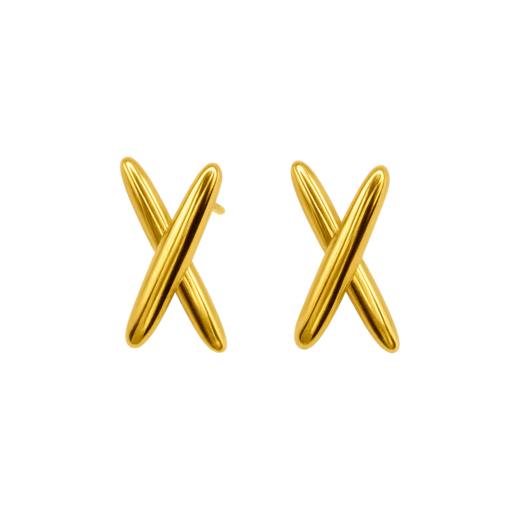 Kiss Earrings - Gold