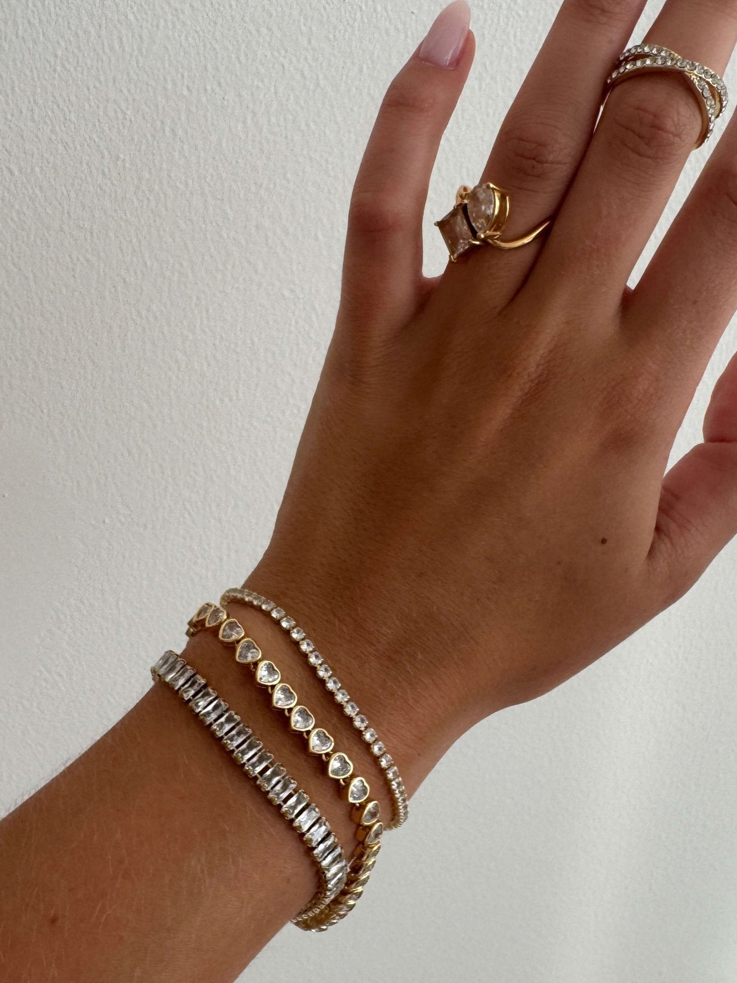 Arabella Heart-Cut Zirconia Tennis Bracelet