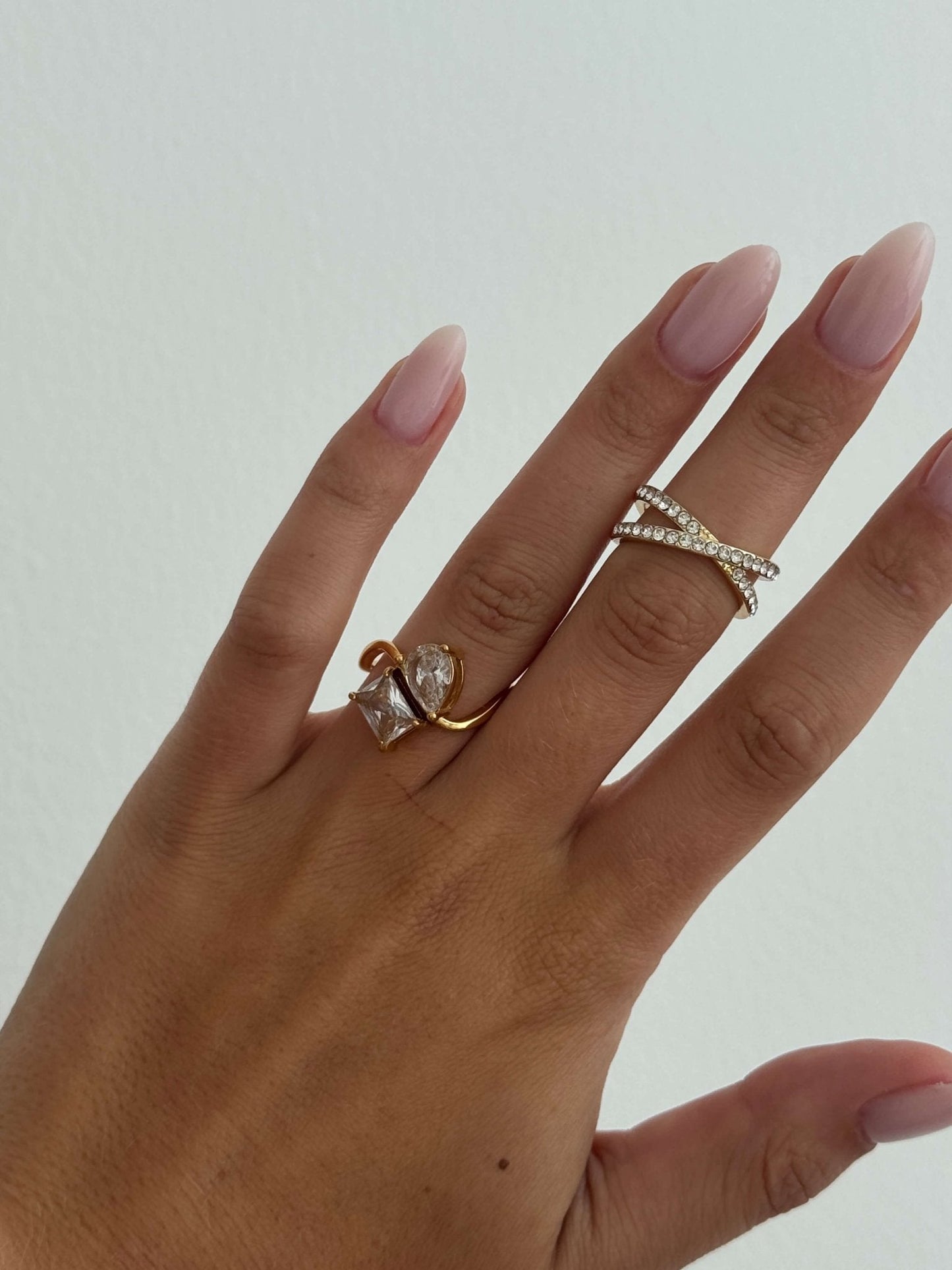 Cressida Twin Zirconia Band Ring