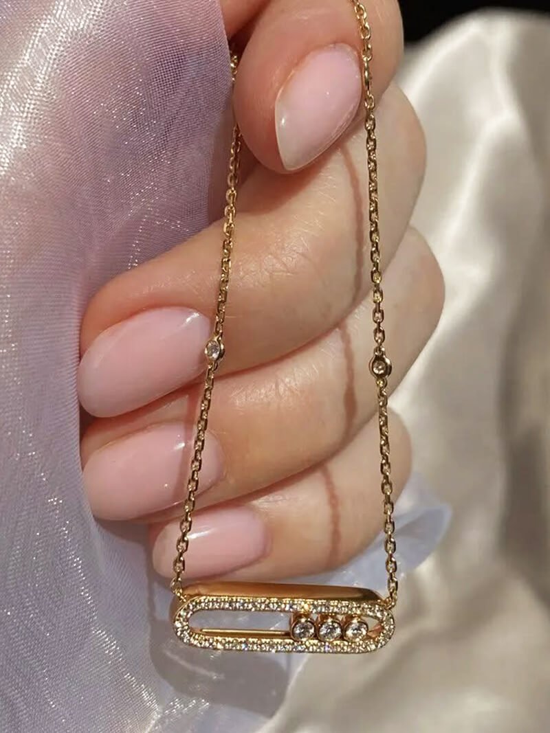 Melissa Triple Zirconia Pendant Necklace