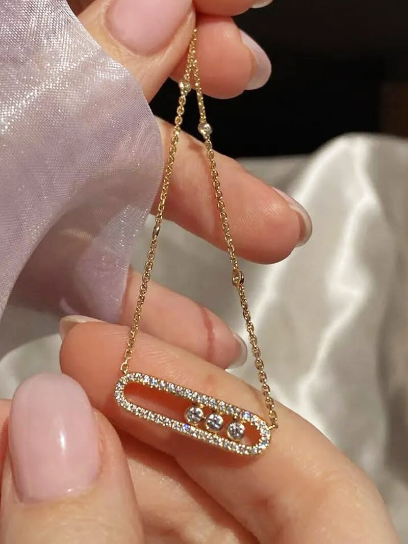 Melissa Triple Zirconia Pendant Necklace