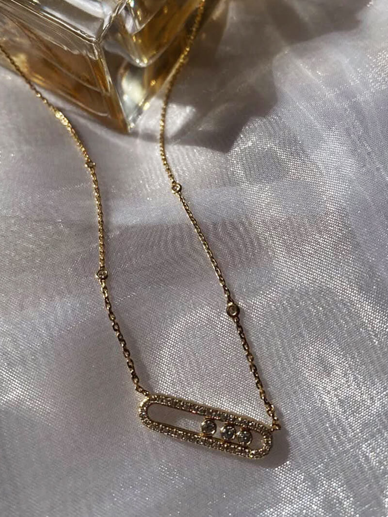 Melissa Triple Zirconia Pendant Necklace