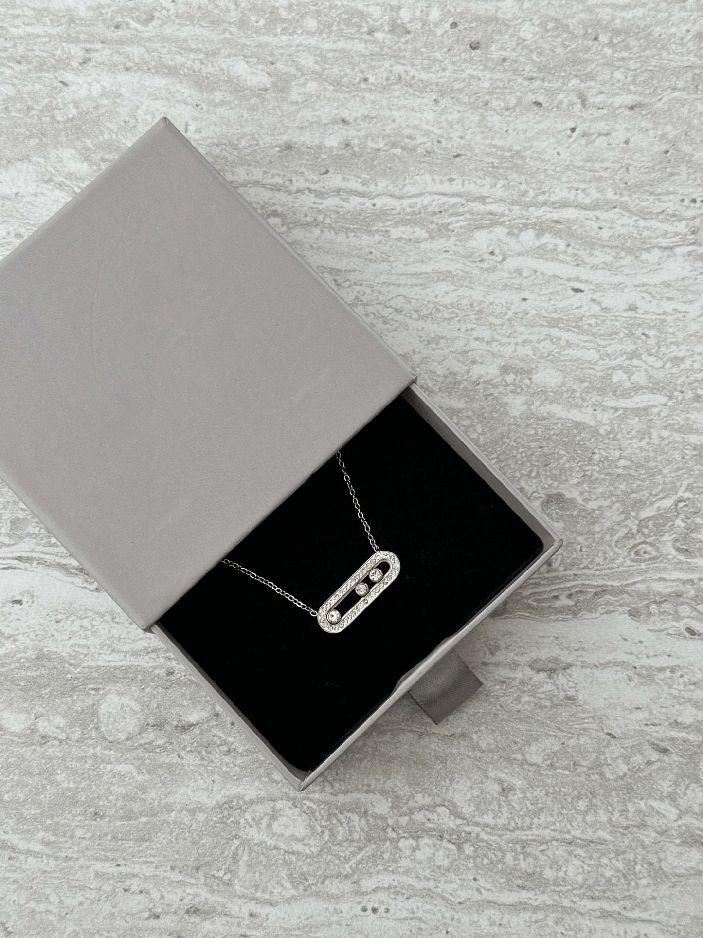 Melissa Triple Zirconia Pendant Necklace