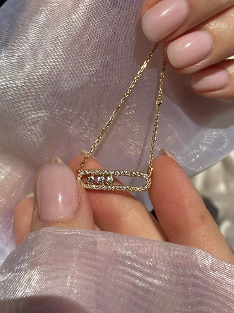 Melissa Triple Zirconia Pendant Necklace