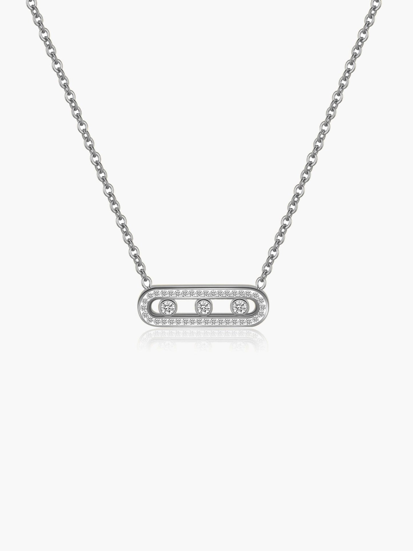 Melissa Triple Zirconia Pendant Necklace