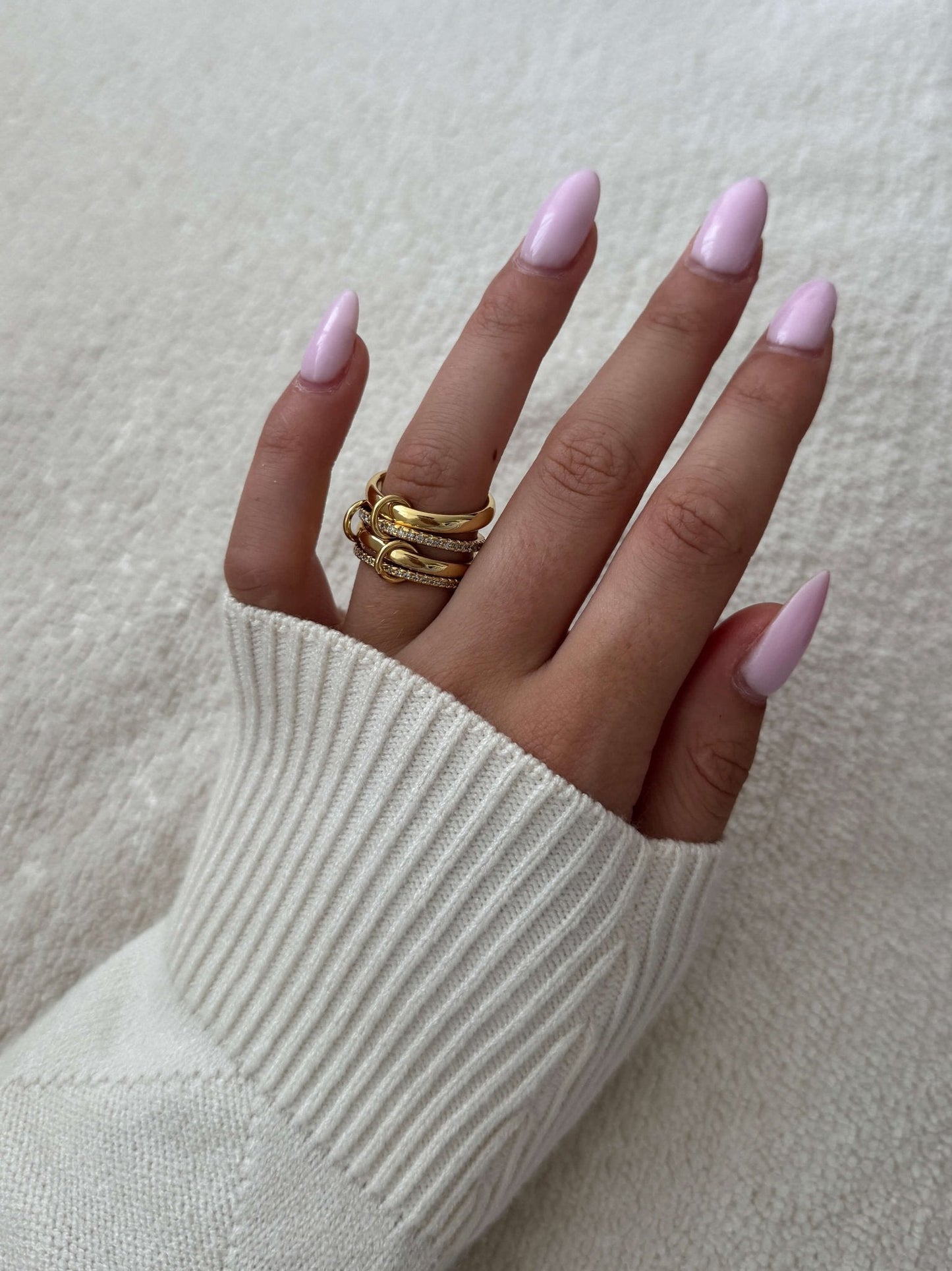 Paloma Sparkling Rhinestone Stacked Ring
