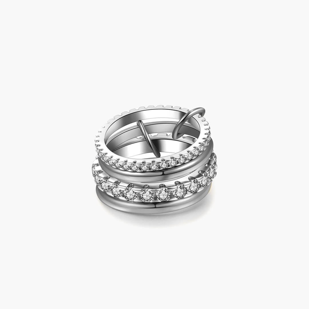 Ramona Rhinestone Stacked Ring