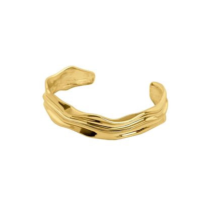 GOLD TEXTURED OPEN BRACELET