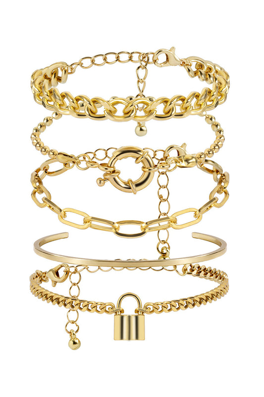 Gold Bracelet Layering Set
