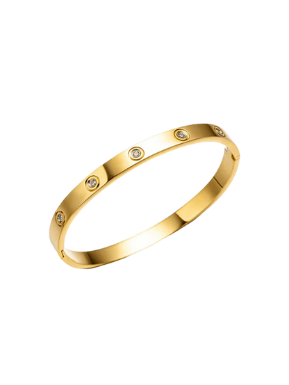 Sleek Zirconia Accent Bangle Bracelet
