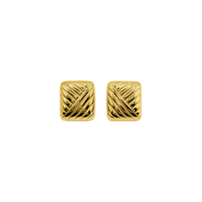 CUSHION EARRINGS GOLD