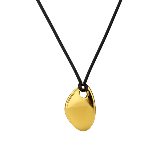 CORD PENDANT NECKLACE - GOLD