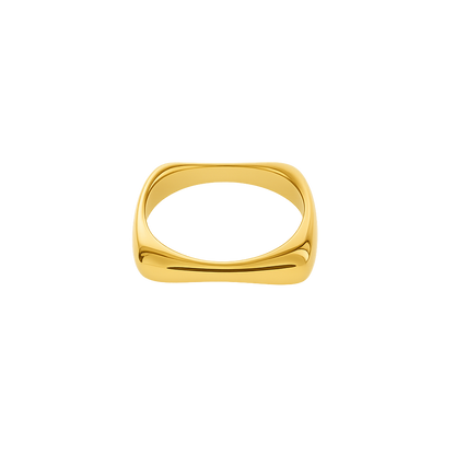SQUARE STACK RING - GOLD