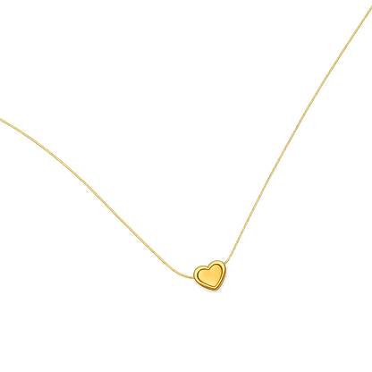 Mini Heart Pendant Necklace - Gold