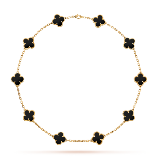 CLOVER NECKLACE 10 DESIGNS | BLACK