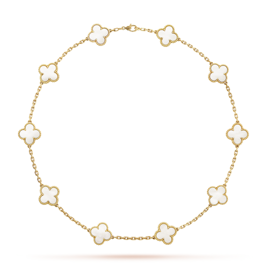 CLOVER NECKLACE 10 DESIGNS | WHITE