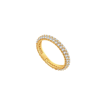 Soraya Crown-Edge Rhinestone Band Ring