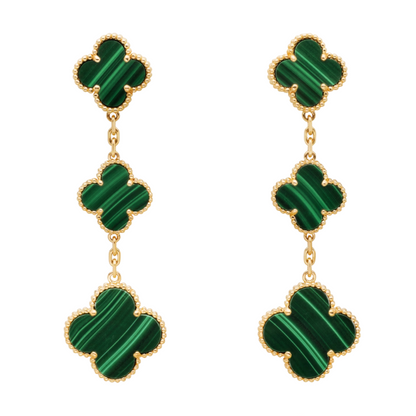 CLOVER EARRINGS  GREEN