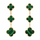 CLOVER EARRINGS  GREEN