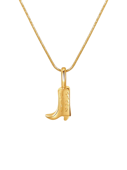 Cowboy Boot Pendant Necklace