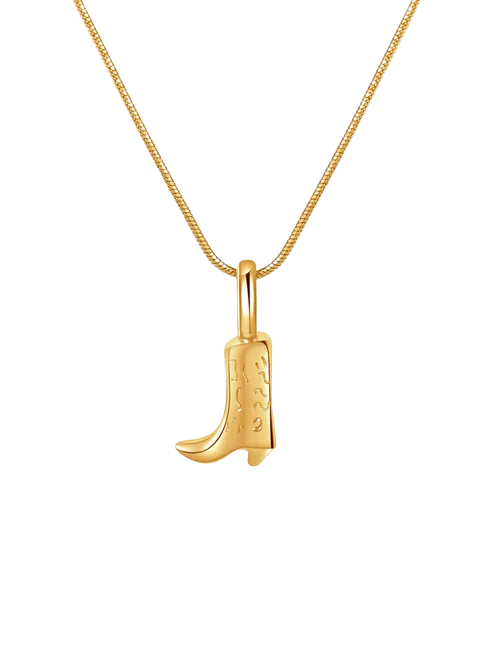 Cowboy Boot Pendant Necklace
