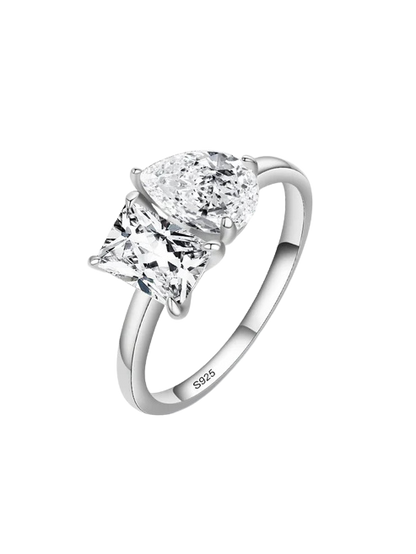 Darleen Twin Zirconia Band Ring