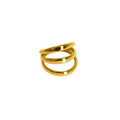 TRIPLE LAYER RING - GOLD
