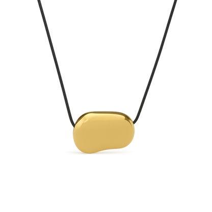 CORD PEBBLE NECKLACE GOLD
