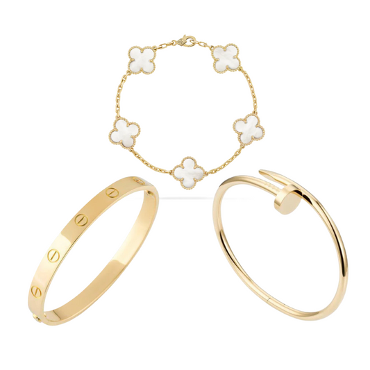 WHITE STACKABLE BRACELET BUNDLE